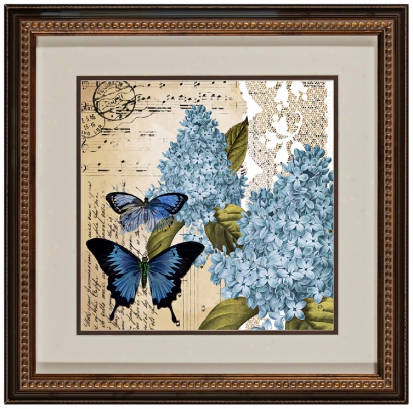 Botanical Butterflies I 18 1/2" Square Framed Wall Art (x2229)