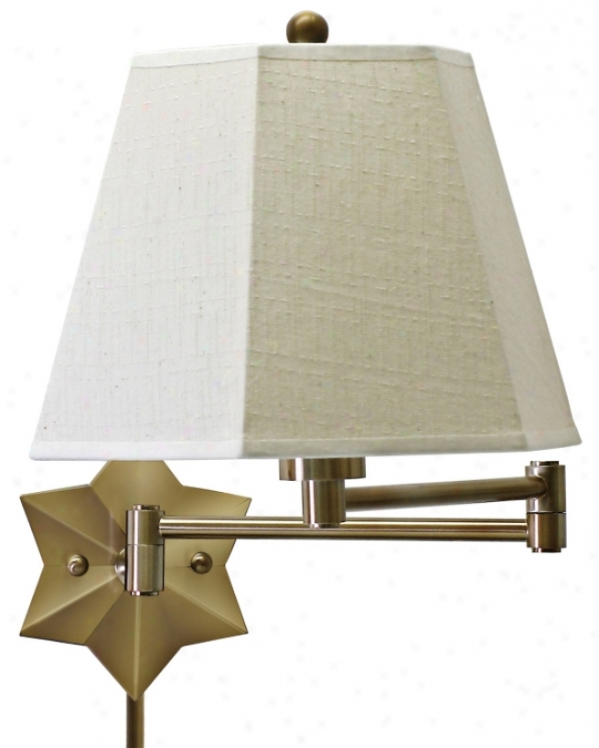 Brass Star Of The Show Plug-in Swing Arm Wall Lamp (39864)