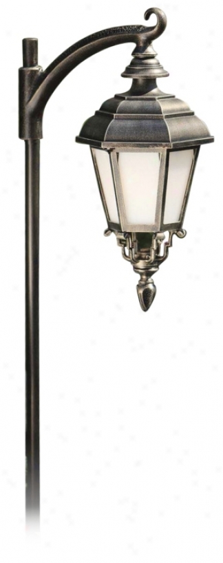 Bronze Lantern With Opal Acrylic 25 1/2&quor; High Road Light (m0321)