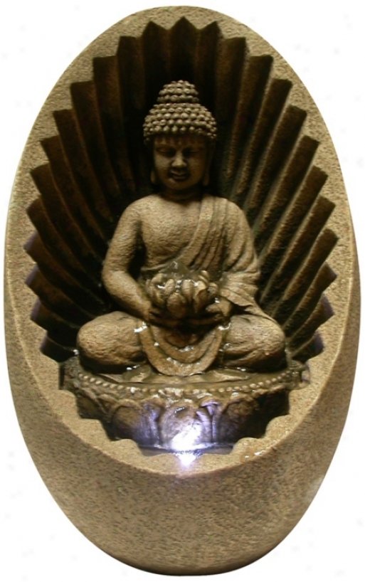 Buddha Sunburst Tabletop Led Fountain (x3697)