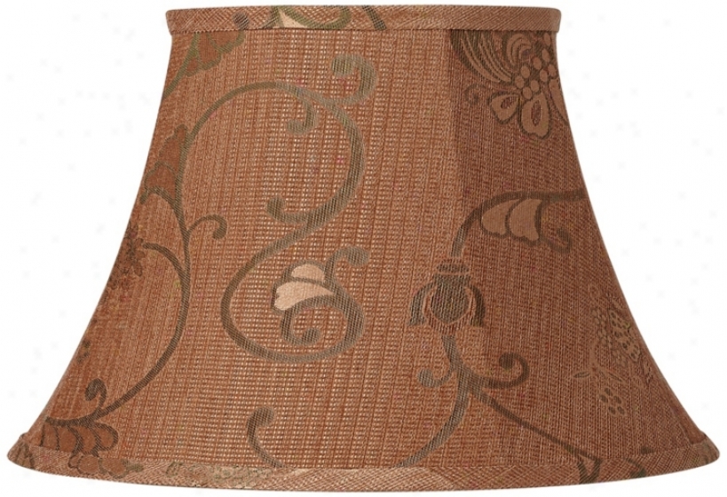 Butterscotch Floral Lamp Shade 10x18x12 (spider) (v3795)