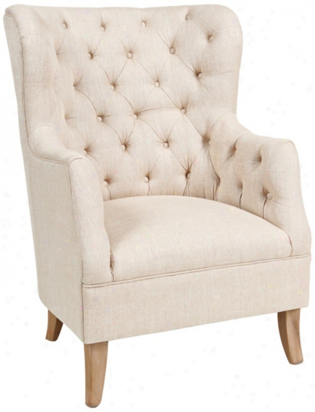 Cafer Vanilla Fabric Club Chair (x5847)