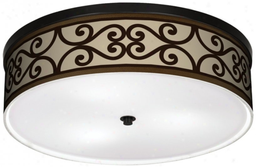 Cambria Scroll 20 1/4" Wide Cfl Alloy of copper Ceiling Light (k2832-p2019)