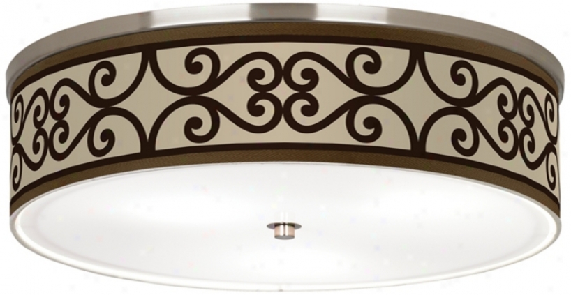 Cambria Scroll Nickel 20 1/4" Wide Ceiling Light (j9213-p2017)