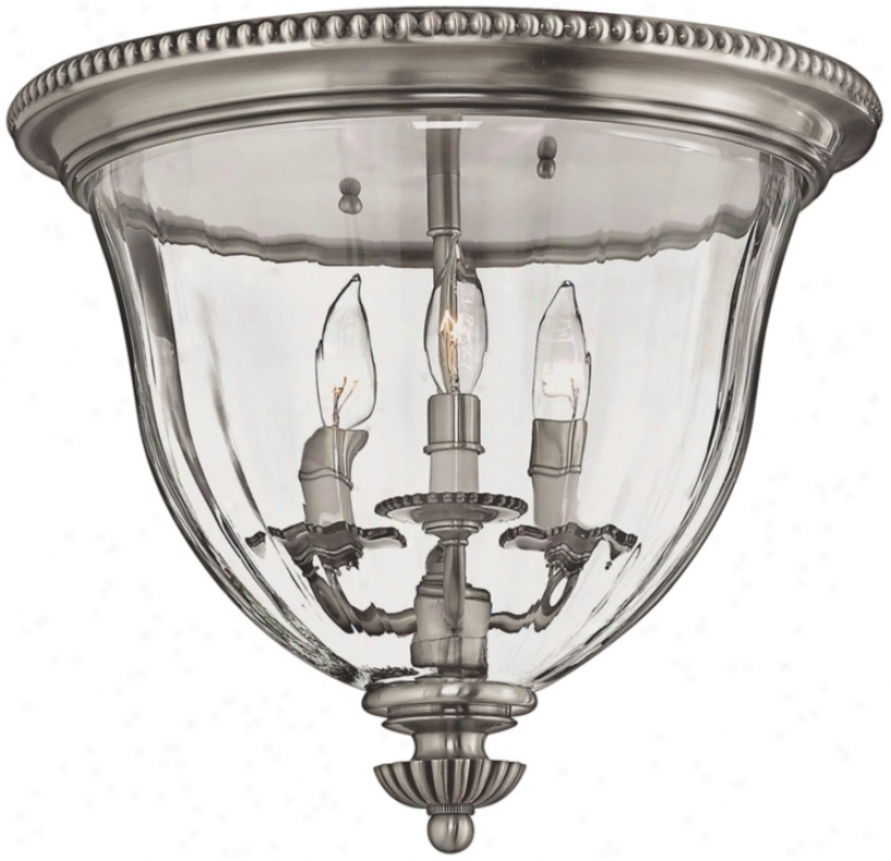 Cambridge Collection Pewter 14 1/2" Wixe Ceiling Light (22083)