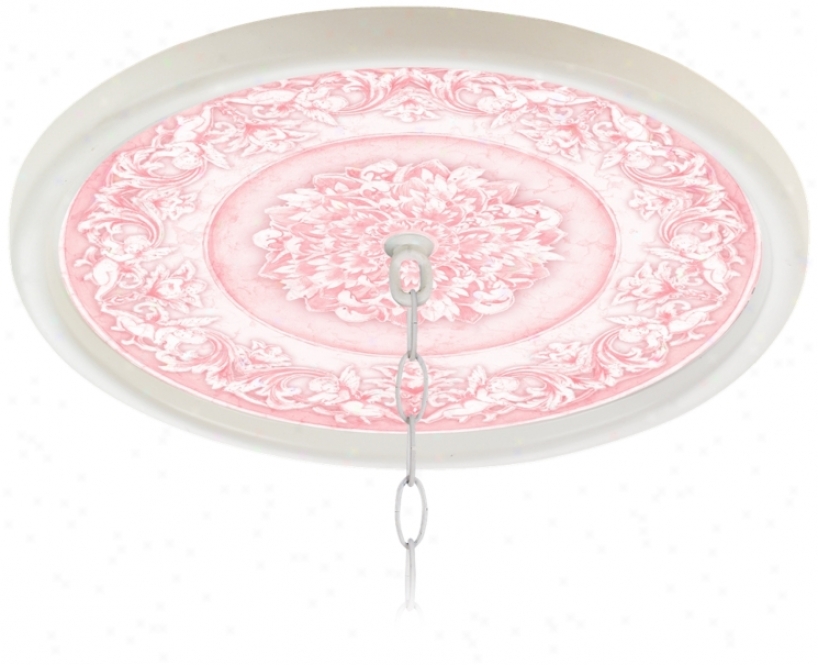 Camelot Manor Rose 16" Wide White 1" Opening Medallion (g8213-g7717)
