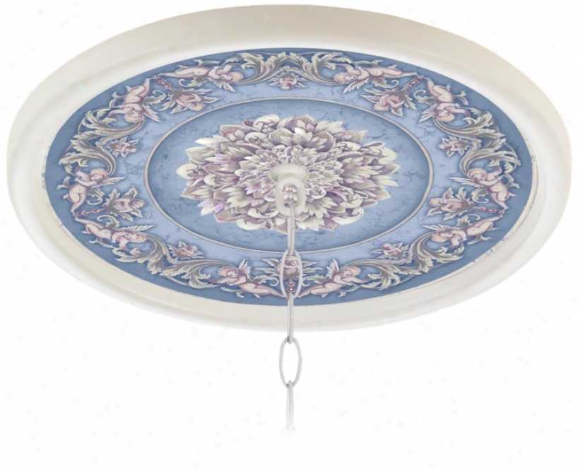 Camelot Manor Sky 16" Wide White 1" Opening Medallion (g8213-g7715)