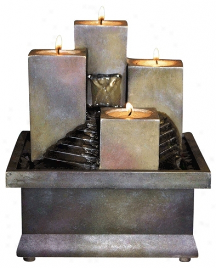 Candle Stacks Battery Operated Fountain (g2584)