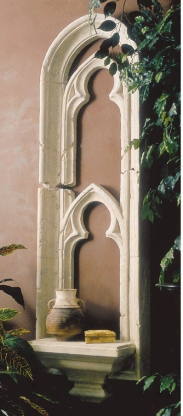Cathedral Window Faux Stone Finis Shelf (m0155)