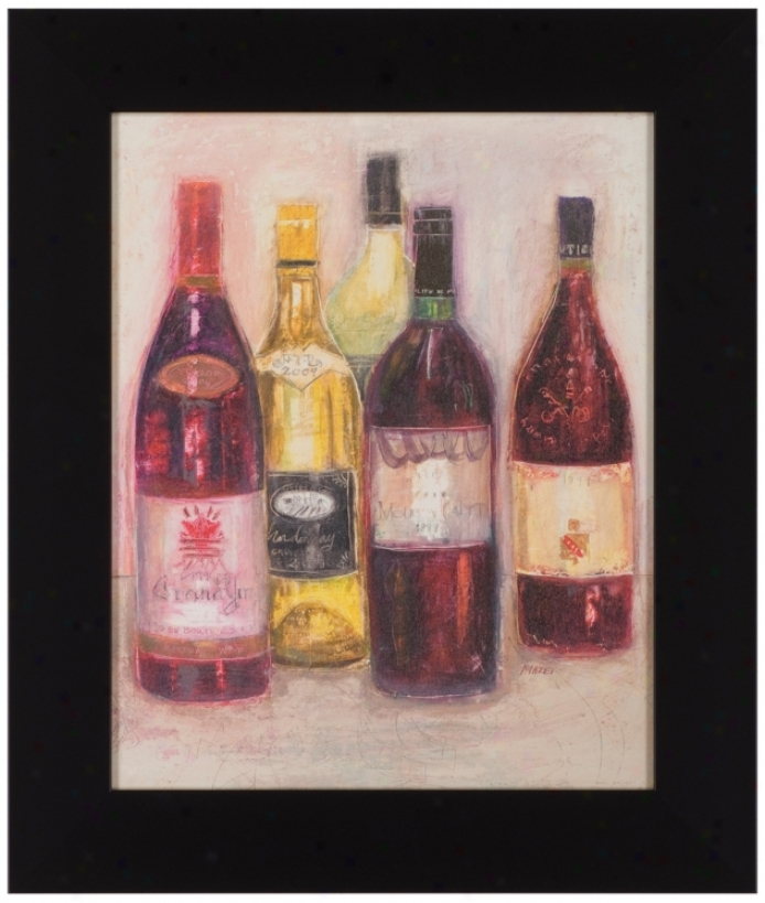 Chardonnay Depict 25" High Framed Wall Art (tt0230)