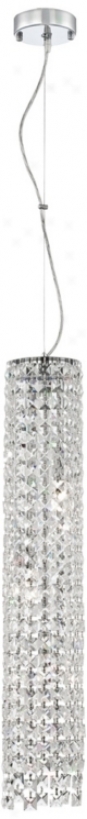 Chrome 4-lightt 5 1/4" Crystal Long Mini-pendant Light (v8478)