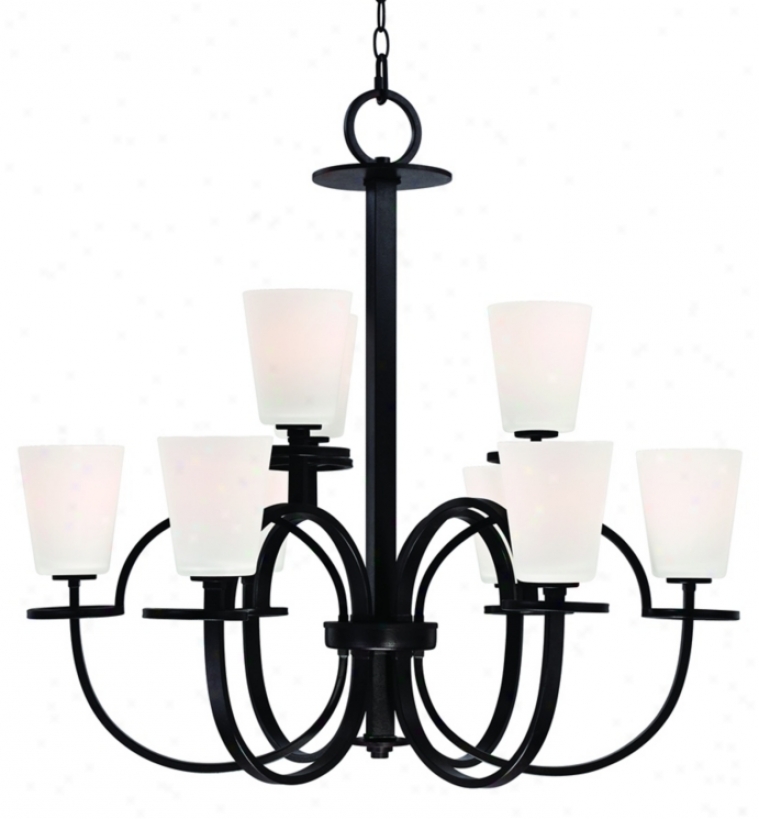 Circle Noir 32" Wide Alloy of copper Entry Chandelier (w8118)