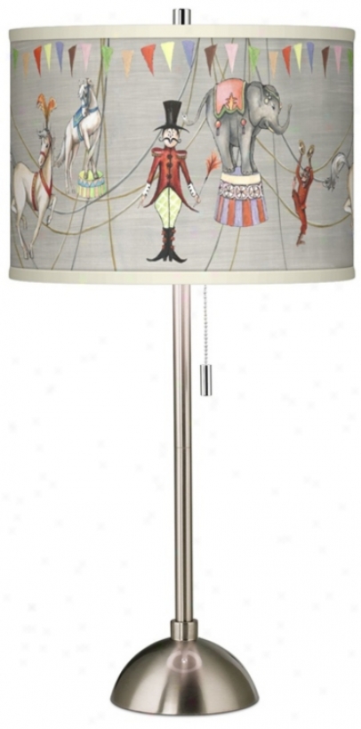 Circus Time Giclee Contemporary Table Lamp (60757-3f069)