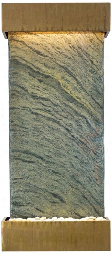 Classic Quarry 58" Jera Slate Copper Patina Wall Fountain (x9109)