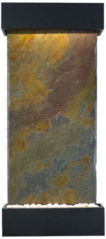 Classic Quarry 58" Raja Slate Black Onyx Wall Fountain (x9105)