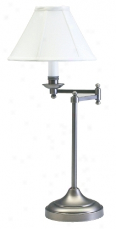 Club Antique Silver Swing Fortify Desk Lamp (34139)