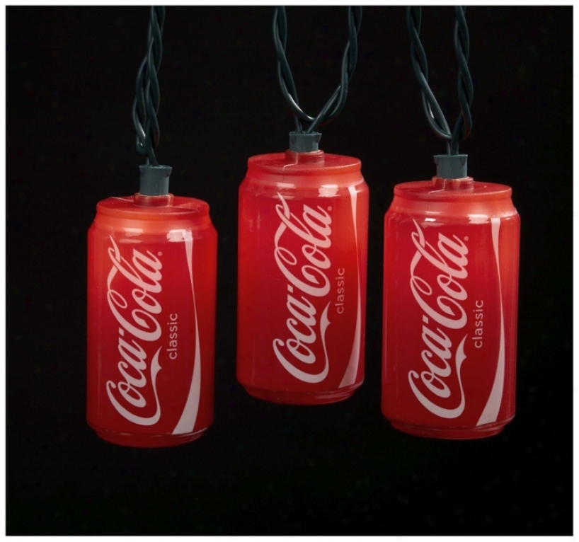 Coca-cola Cans 10-light String Of Party Lights (n6340)