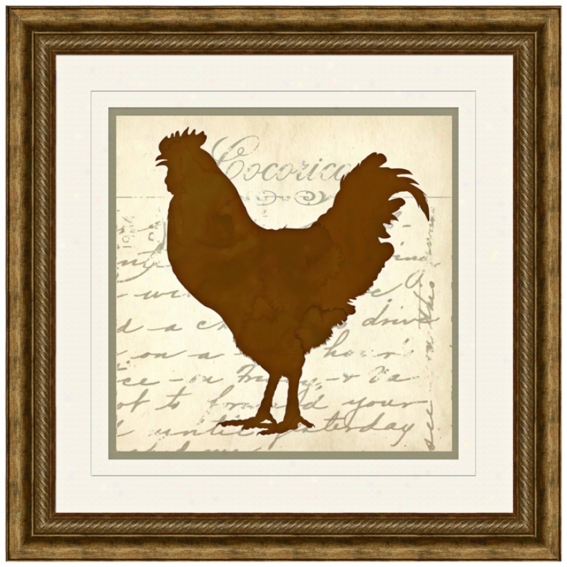 Cocorico 17" Square Chicken Wall Art (x2183)