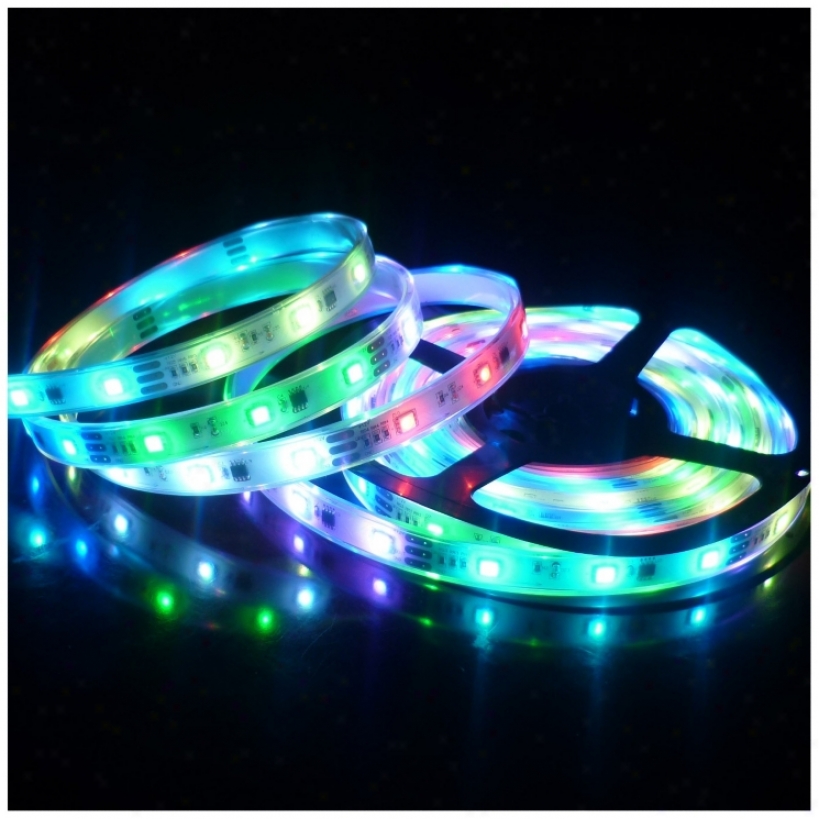 Color 16.4-foot Led Tape Light Kit With Remote Control (y5582)