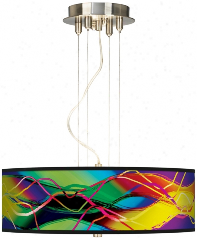 Colors In Motion 20" Wide Three Light Hanging appendage Chandelier (17822-j0163)