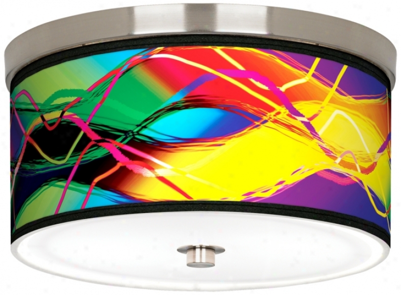 Colors In Movement Nickel 10 1/4" Wide Ceiling Light (j9214-k1610)