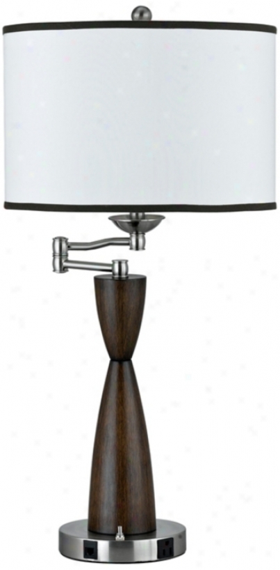 Connecfion Power uOtlet Swing Arm Desk Lamp (g9947)