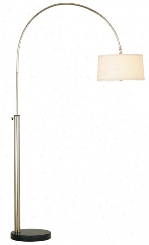 Contempirary Arc With Linen Shade Floor Lamp (92071)