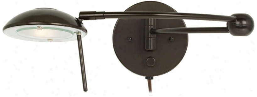 Contour Warm Bronze Plug-in Swing Equip Wall Lamp (p5391)