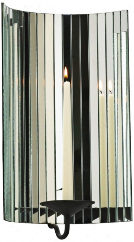Cosmo 17 1/4" High Mirrored Candle Wall Sconce (v0896)