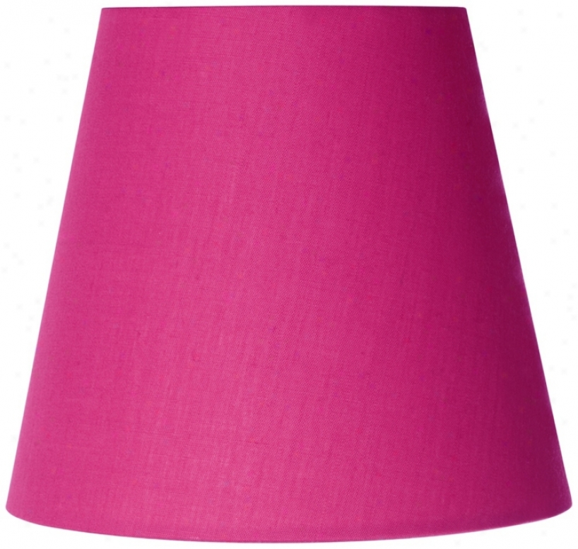 Cotton Blend Hot Pink Lamp Shade 3.5x5.5x5 (clip-on) (x0871)