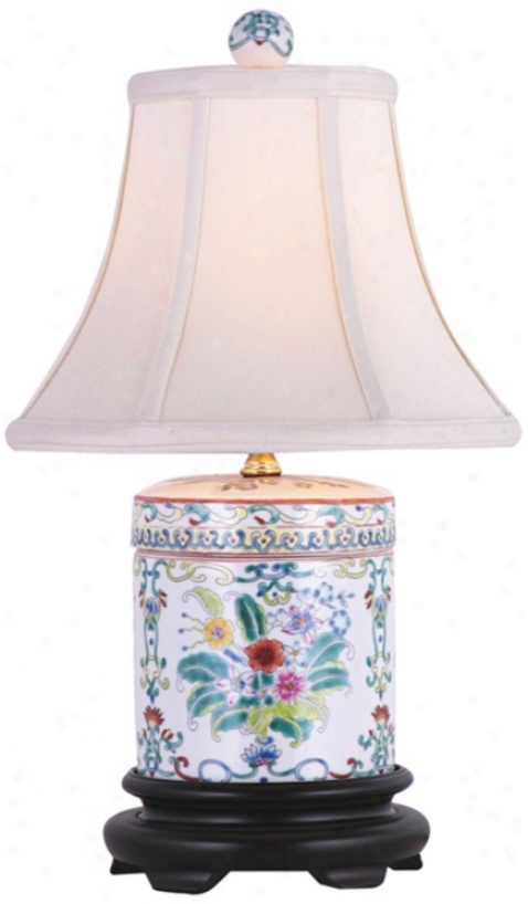 Cover Jar Multicolored Porcelain Table Lamp (k8789)