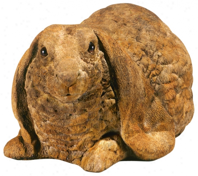 Crouched Rabbit Henri Studio Garden Sculpture (30982)