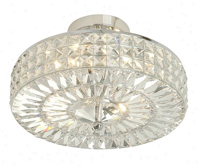 Crystal Basket 14" Wide Ceiling Light Fixture (f1605)