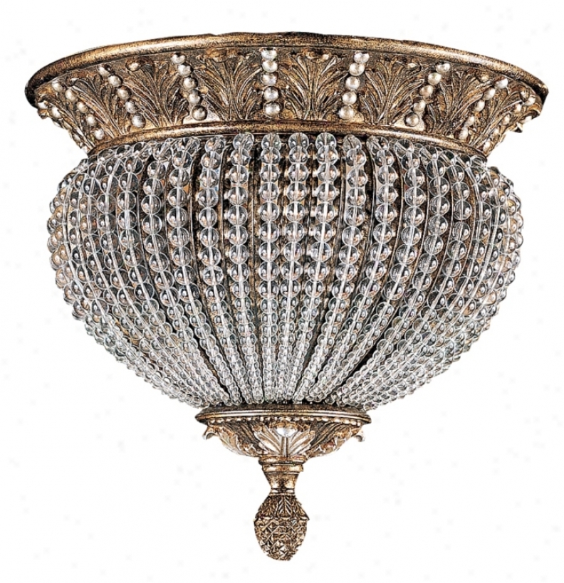 Crystal Bead 14" Wide Ceiling Light Fixture (92617)