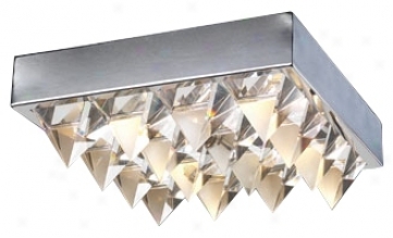 Crystal Row 14" Wide Ceiling Light Fixture (h3934)