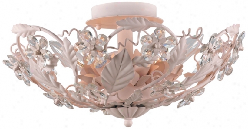 Crystorama Abbie Collection Blush 16" Wide Ceiling Light (p3227)