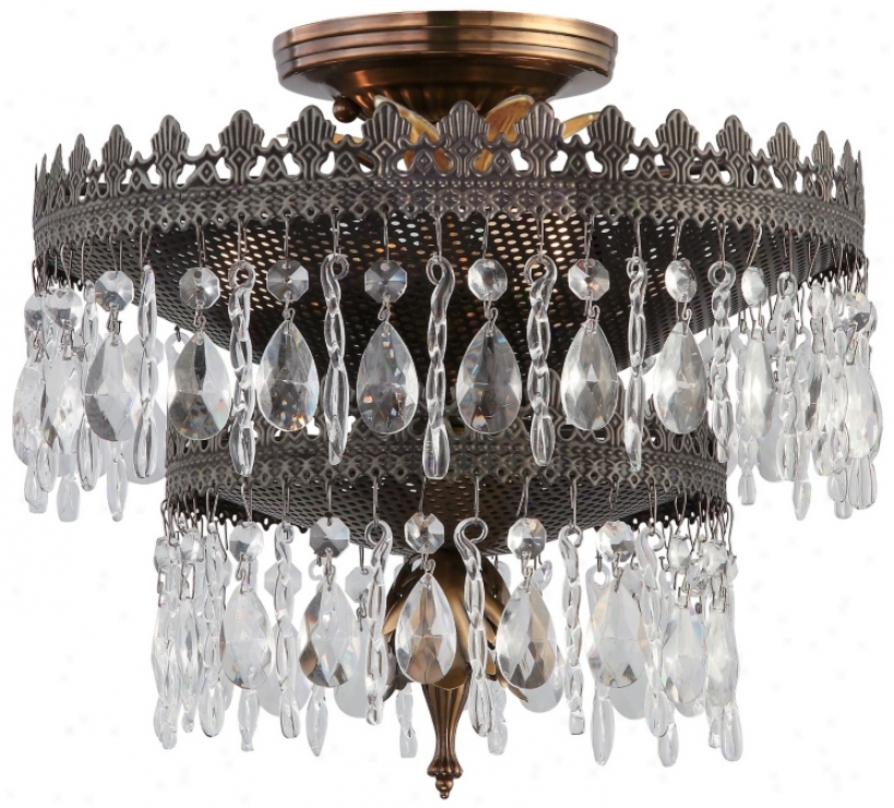 Crystorama Alhambra Collection 12" Wode Ceiling Light (p3223)