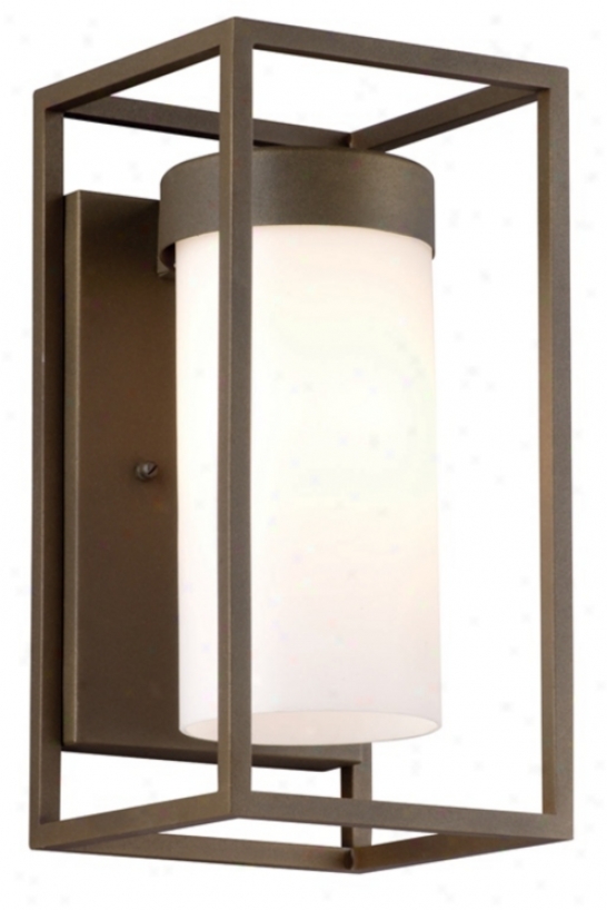 Cube Collecttion Bronze 12" High Outdoor Wall Light (l0329)