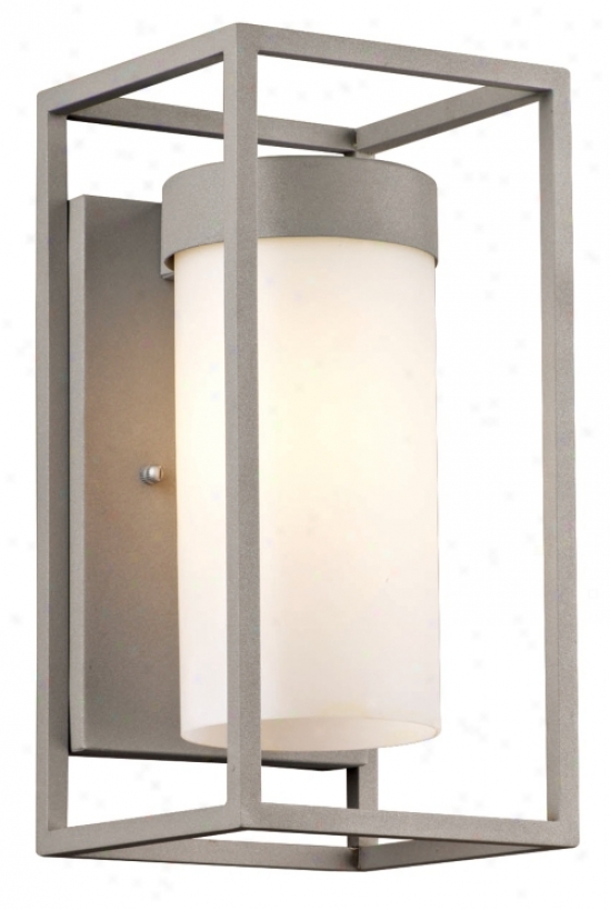 Cube Collection Graphite 12" High Outdoor Wall Light (l0328)