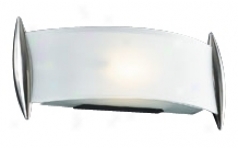 Curved Acid Frost Glass 13 1/2&quog; Wide Ada Wall Sconce (h4280)