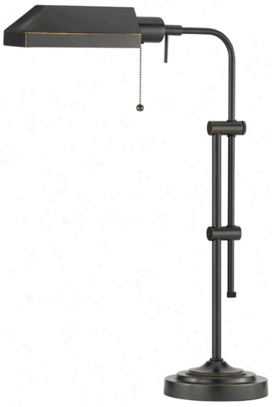 Dark Bronze Adjustable Pole Pharmacy Metal Table Lamp (k1084)