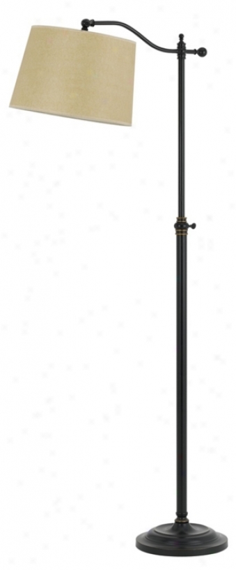 Dark Bronze Finish Adjustable Downbridge Floor Lamp (t6669)