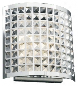 Deco Crystal And Chrome 12" High Wall Sconce (h3921)