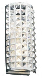 Deco Crystal And Chrome 14" High Ada Wall Sconce (h3920)