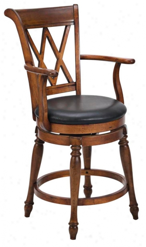Deluxe Distressed Cottage Oak Bar Stool (x1136)