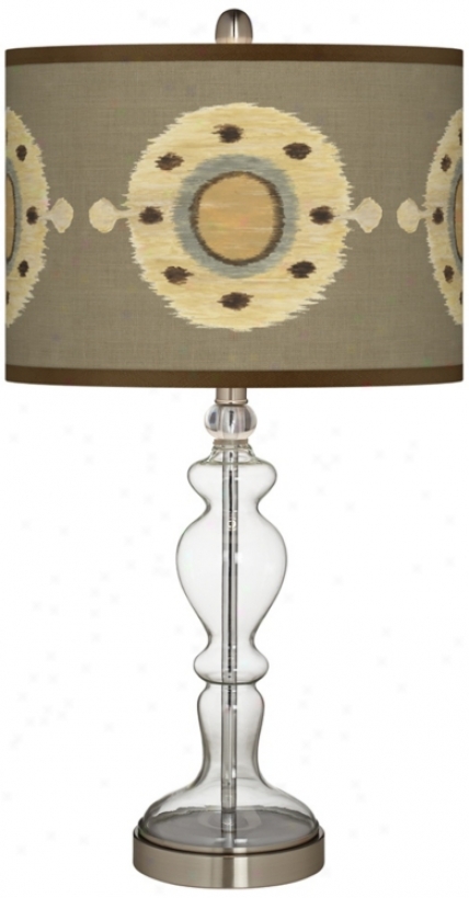 Wilderness Compass Giclee Apothecary Clear Glass Table Lamp (w9862-y7288)