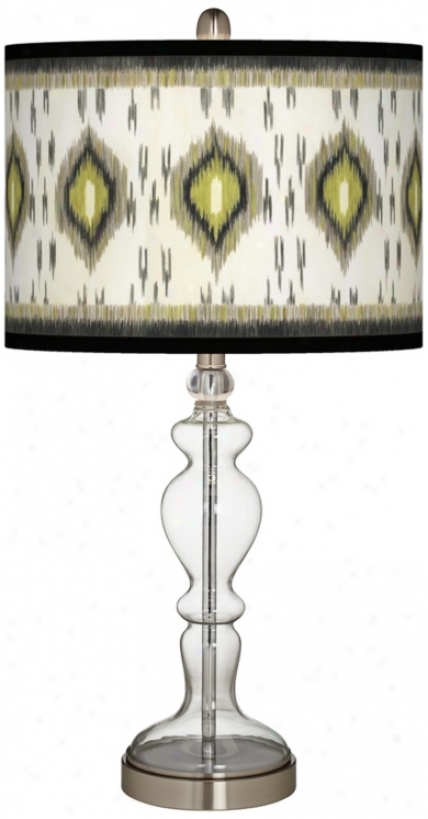 Desert Ikat Giclee Apothecary Clear Glass Table Lamp (w9862-y7337)