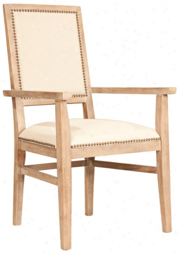 Decter Stone Wash Acacia Wood Dining Arm Chair (t7270)
