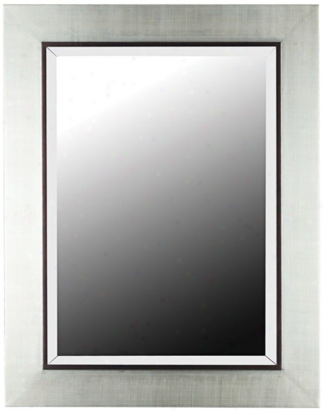 District Silver Finish 38" High Wall Mirror (t5052)