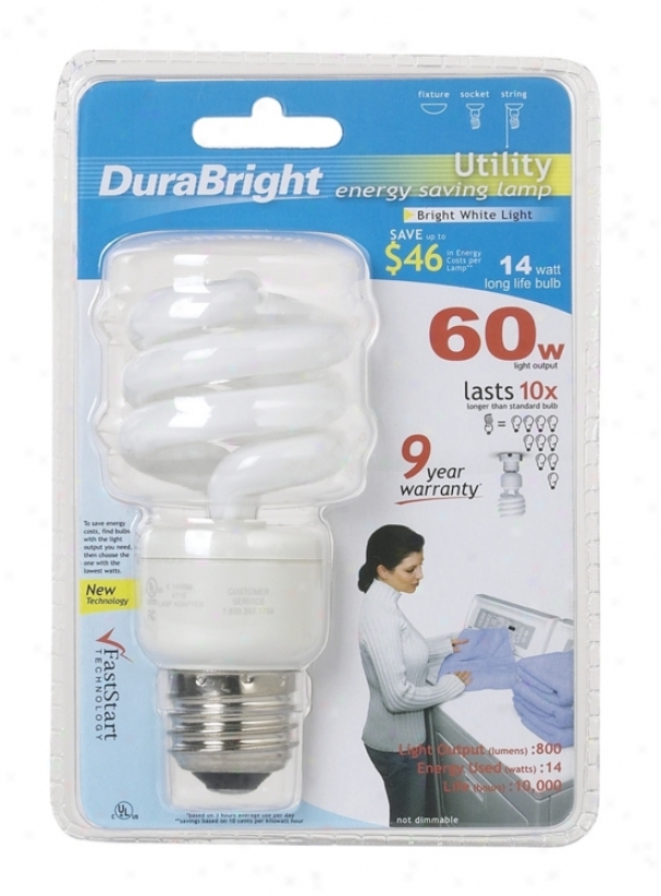Dura Bright 14 Watt Energy Saving Cfl Light Bulb (65447)
